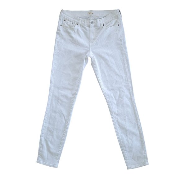 J.Crew Denim - J Crew Monroe Crop Skinny Stretch Jeans Womens Size 28/30 White Preppy G1975